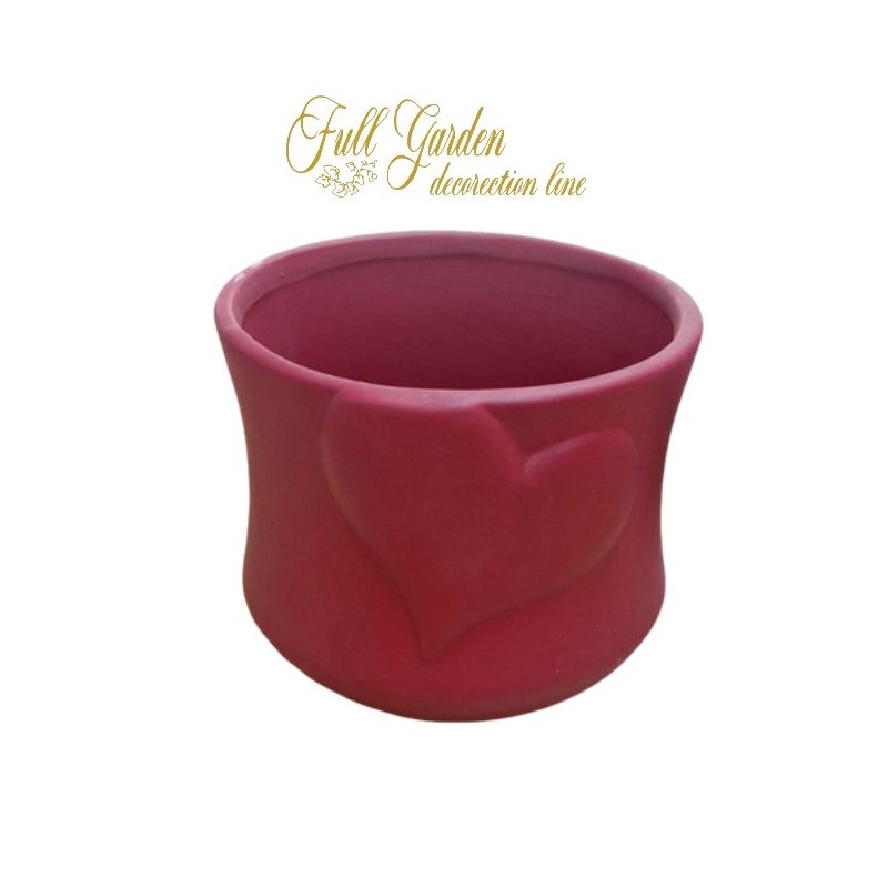 CASPO TONDO ROSSO CON CUORED.10.5H.9