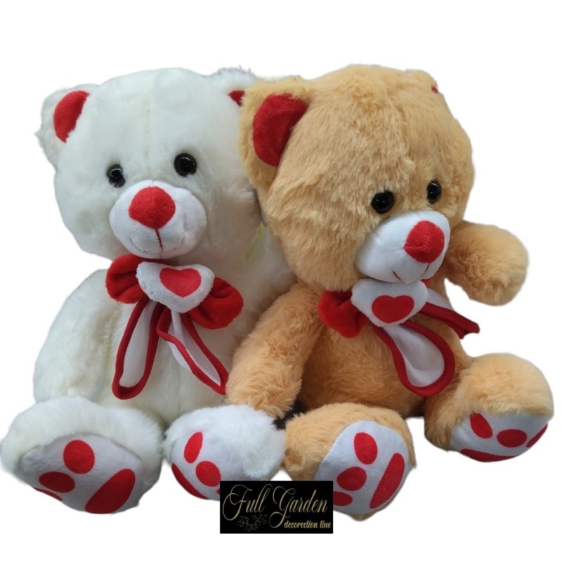 PELUCHE ORSO CON FIOCCO 25 CM