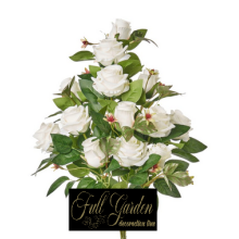 FRONTALE ROSE E BOCCIOLI  X 13 BIANCO