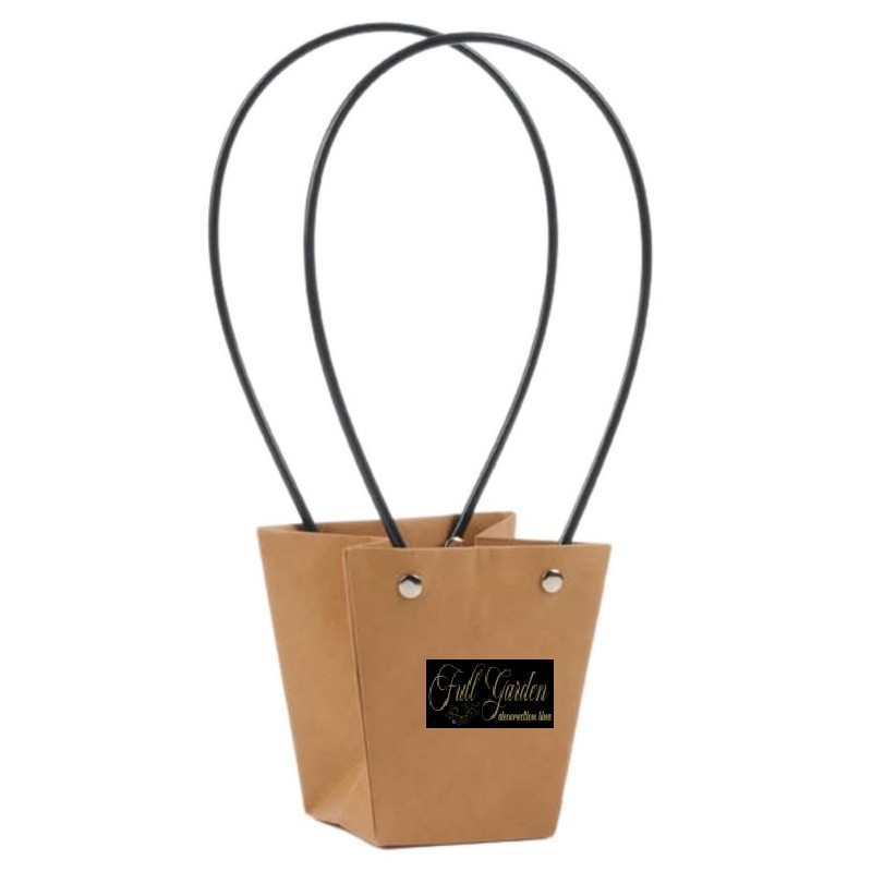 BORSA C/MANICO PLASTICA  NATURALE PZ 10  17X17