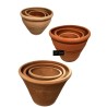 SET 3 VASI TERRACOTTA H.CM.28 Ø CM.38