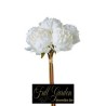 BOUQUET PEONIA X 6 H.CM.38 WHITE
