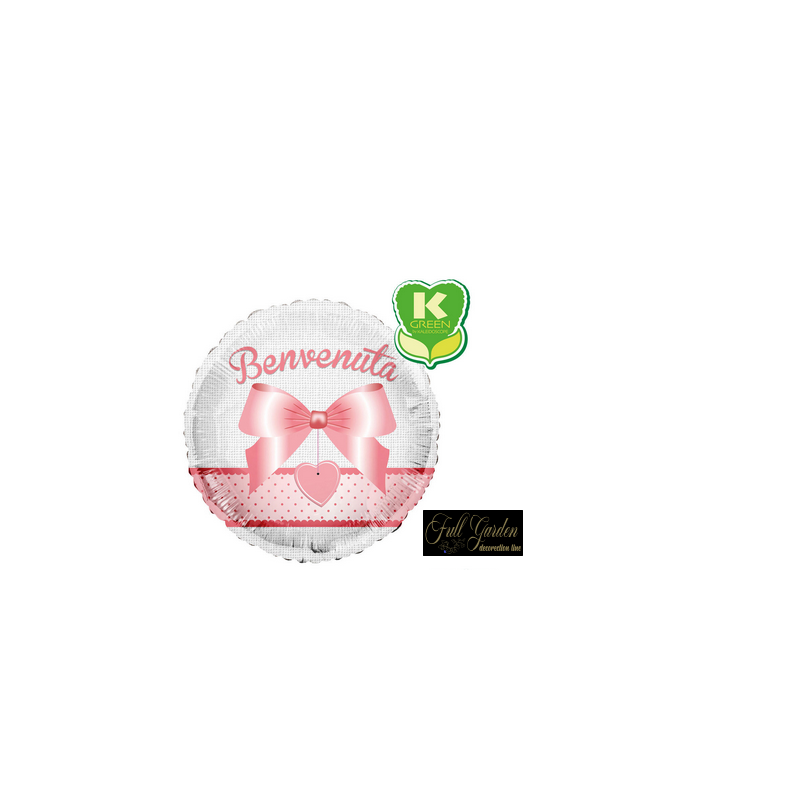 MYLAR BENVENUTA ROSA TONDO  18