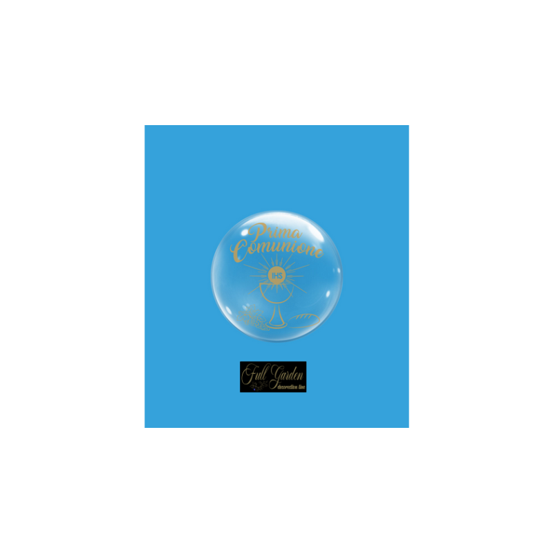 DECO B LOON 10 PRIMA COMUNIONE STAMPA ORO PZ 5