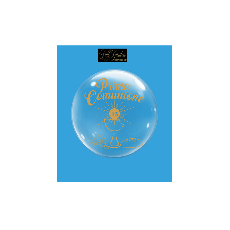 DECO B-LOON 24 PRIMA COMUNIONE STAMPA ORO 1 PZ