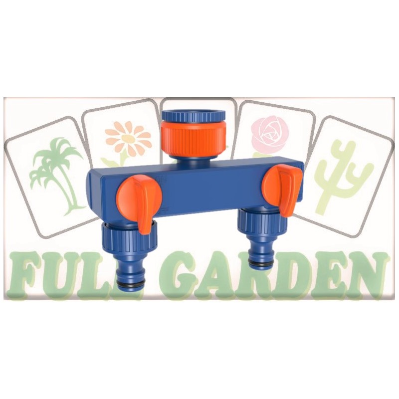 PRESA RUBINETTO 2 VIE CON VALVOLE