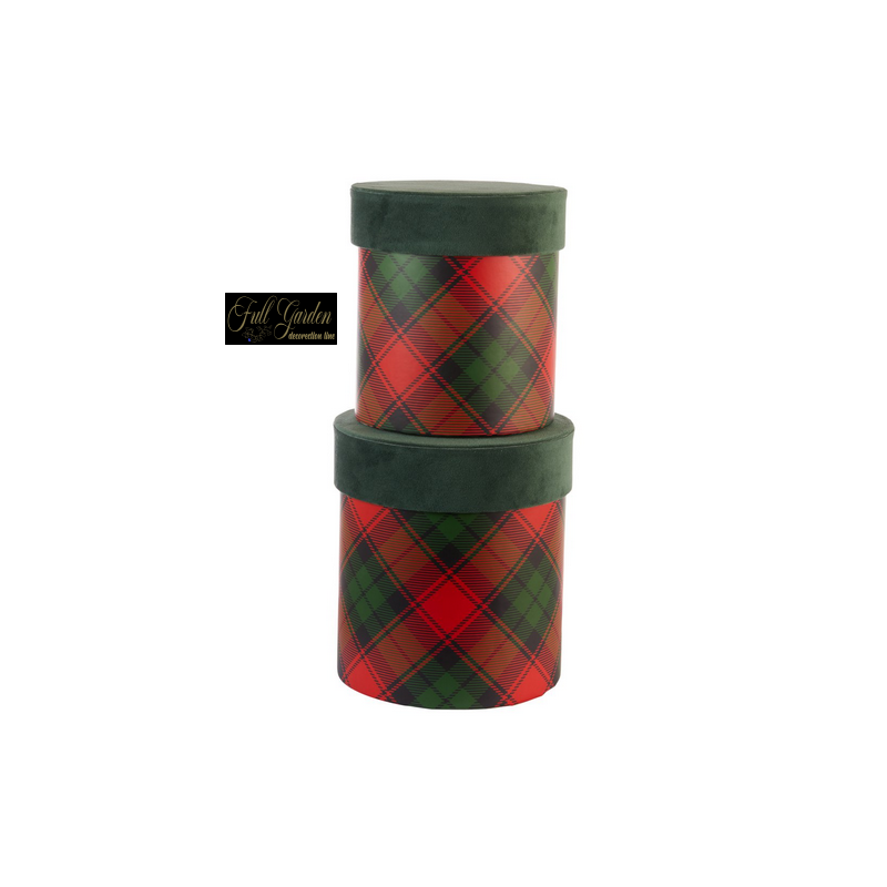 SET 2 SCATOLE RED STAMPATE D.19H 21 D.17 H 18