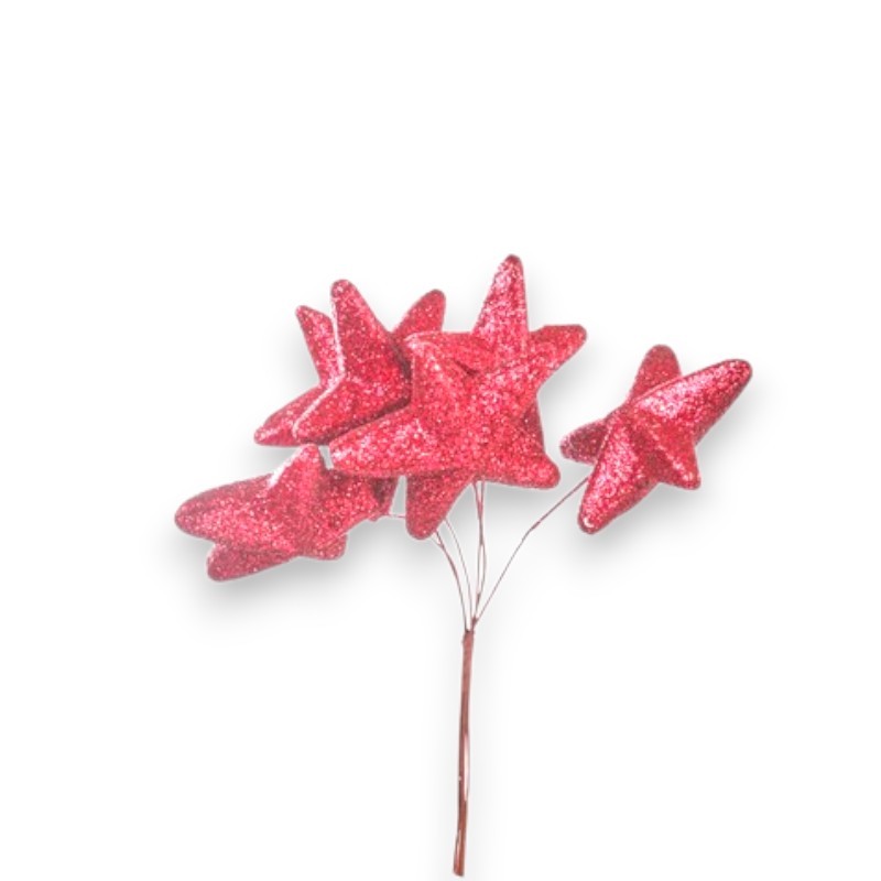 MAZZETTO 6 STELLE GLITTERATI H.CM 15 RED
