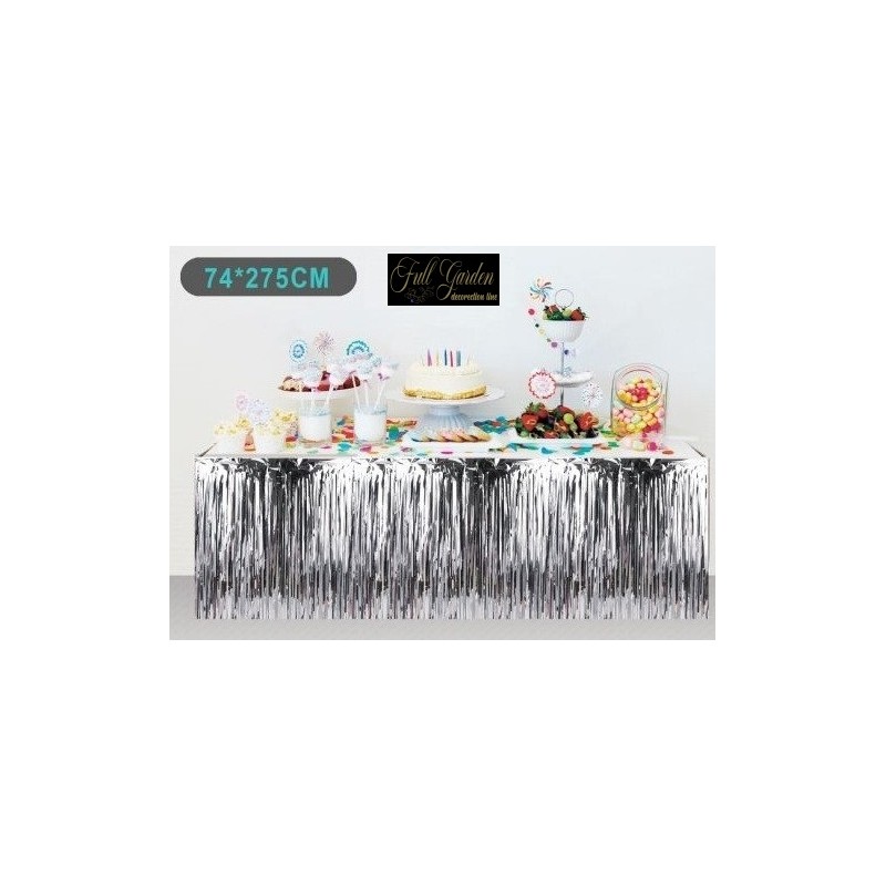 GIROTAVOLO FRANGE ARGENTO  CM 74X 275