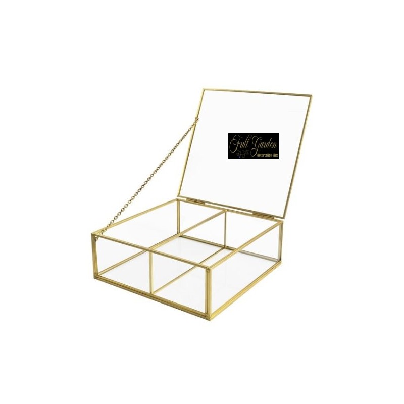 TERRARIUM VETRO METALLO 160X160X60MM