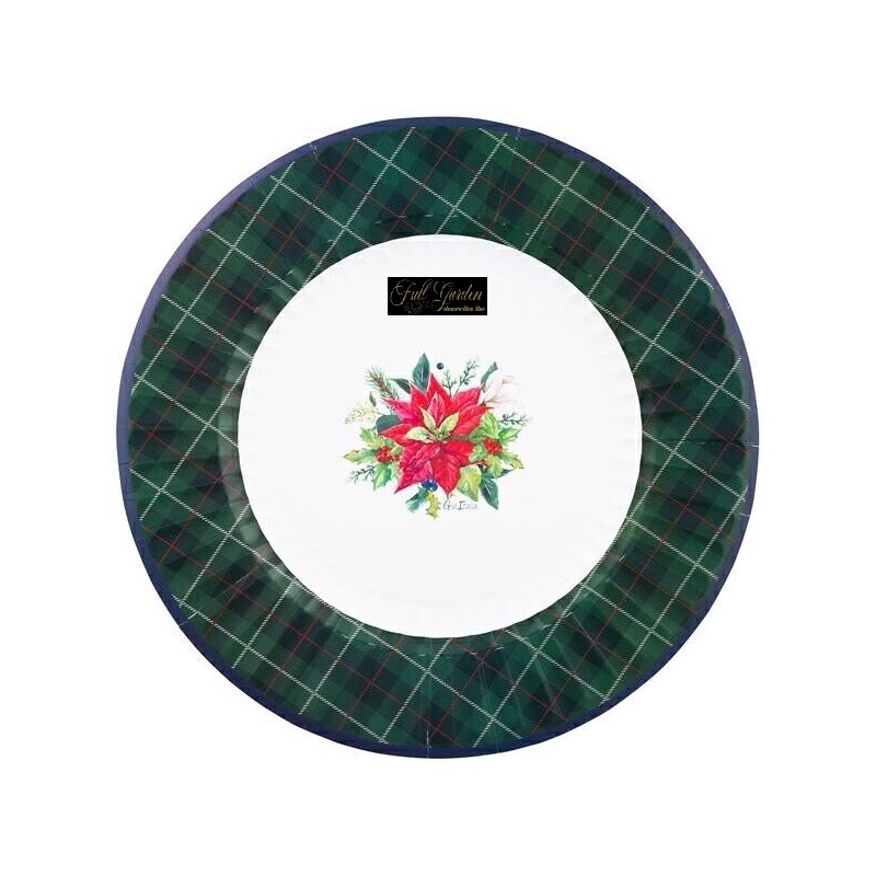 MAXI PIATTI  CM.33 CHRISTMAS IN TARTAN X 6