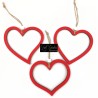 CUORI LEGNO ROSSI DA APPENDERE DM 10  PZ 24