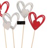 PICK  DOPPIO CUORE 2 COLORI CM 7 H40 P