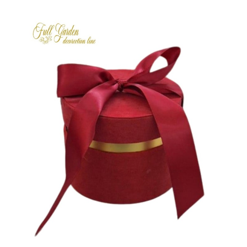 FLOWER BOX ROUND 12X12XH19 CM ROSSO