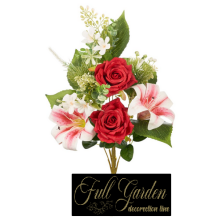 FRONTALE ROSE E LILIUM RED