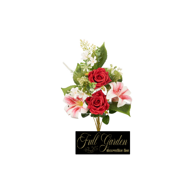 FRONTALE ROSE E LILIUM RED