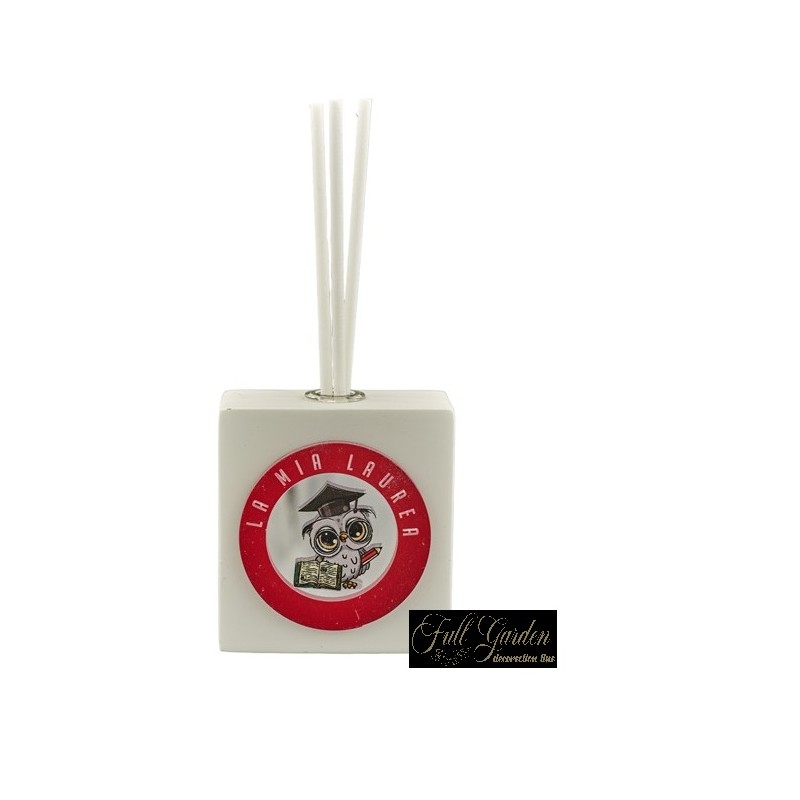 PROFUMATORE GESSO ORO ROSSO LAUREA 6,2X3CM H6,2