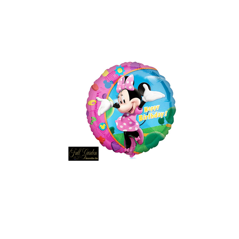 MYLAR MINNIE HAPPY BIRTHDAY TONDO 18