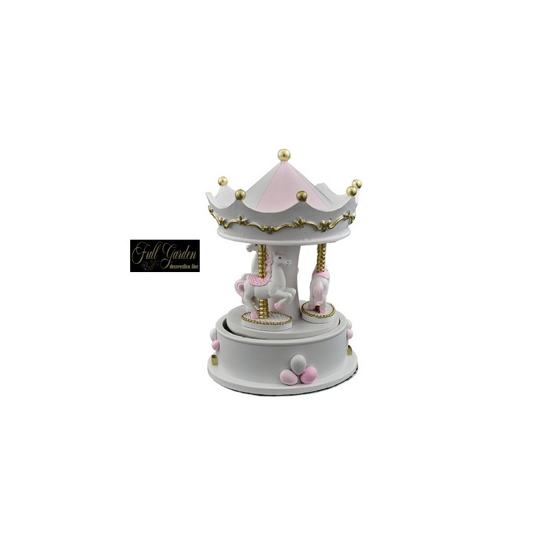 GIOSTRINA CARILLON  CAVALLUCCI ROSA 12X12X18