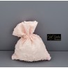 SACCHETTO 8X10 ROSA  RETT.ORGANZA FLOCCATA PZ12