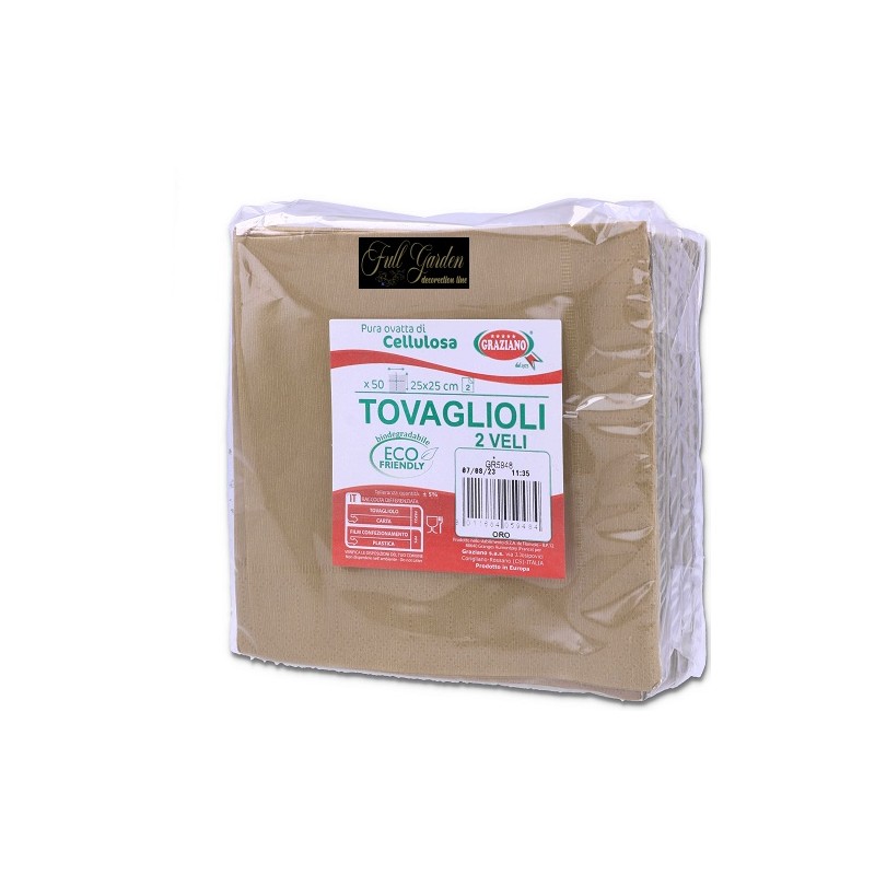 TOVAGLIOLI 25X25 ORO 2VELI PZ50