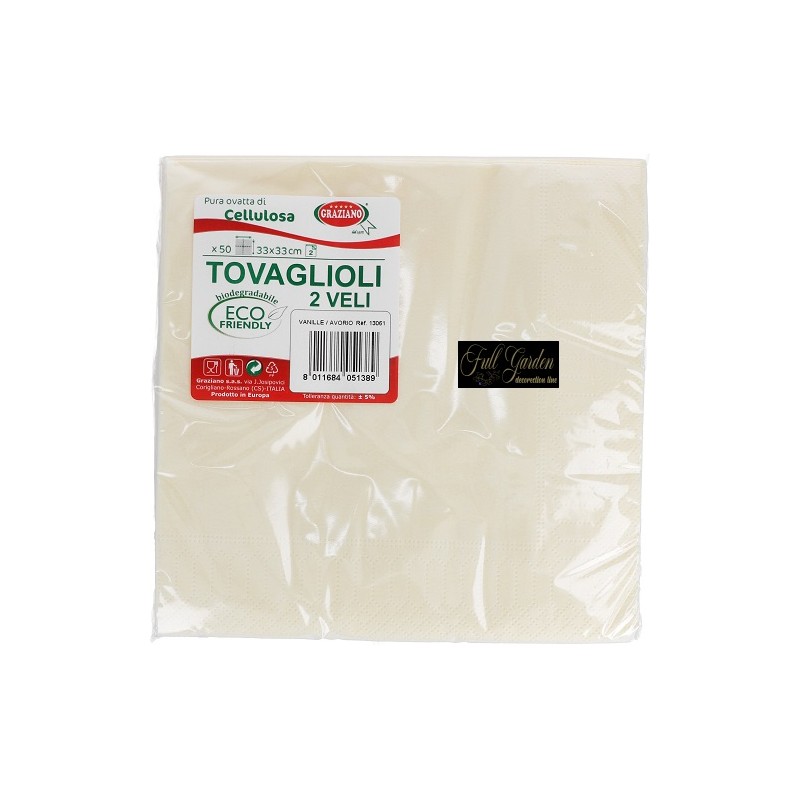 TOVAGLIOLI 33X33 AVORIO 2VELI PZ50