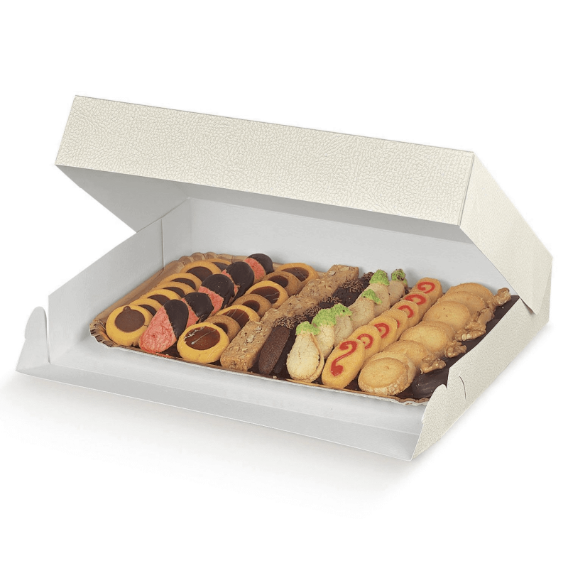 SCATOLA PRONTA CM320X320X70 PZ.10 PELLE BIANCO