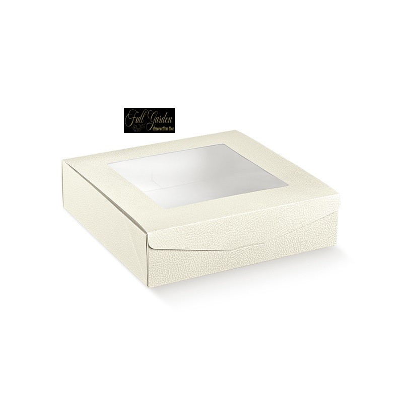 SCATOLA PRONTA CM320X320X70 PZ.10 PELLE BIANCO