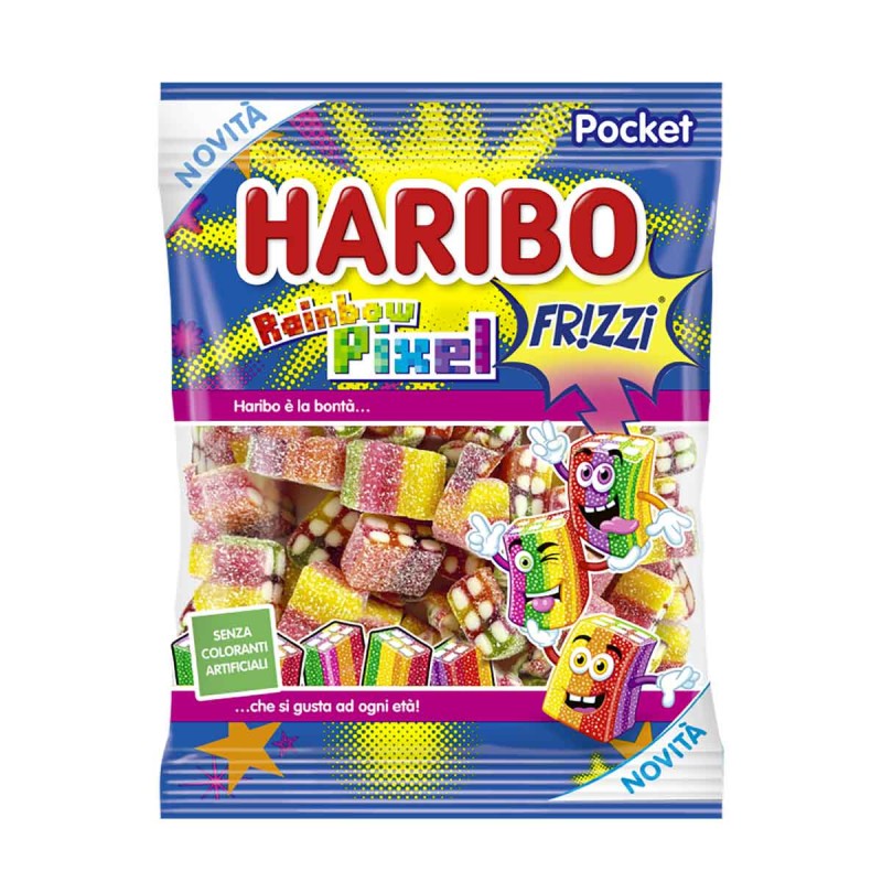 HARIBO GOMMOSE RAINBOW PIXEL FRIZZY BUSTA GR 80