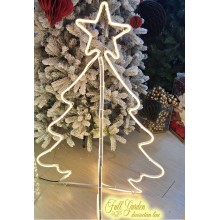 ALBERO 3 D CON NEON FLEX BIANCO CM.120X86X76