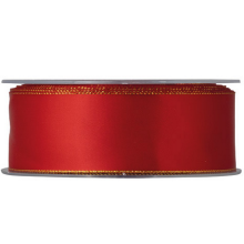 °°°NASTRO DOPPIO RASO LAME MM25X25MT ROSSO/ORO