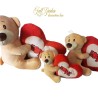 PELUCHE ORSO CUORE IN MANO CM.17