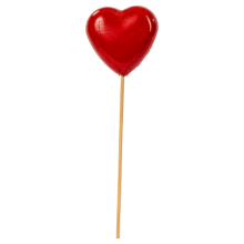 PICK  18 PZ CUORE ROSSO LUCIDO D.4 H.35