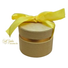 FLOWER BOX ROUND 12X12XH19 CM YELLOW