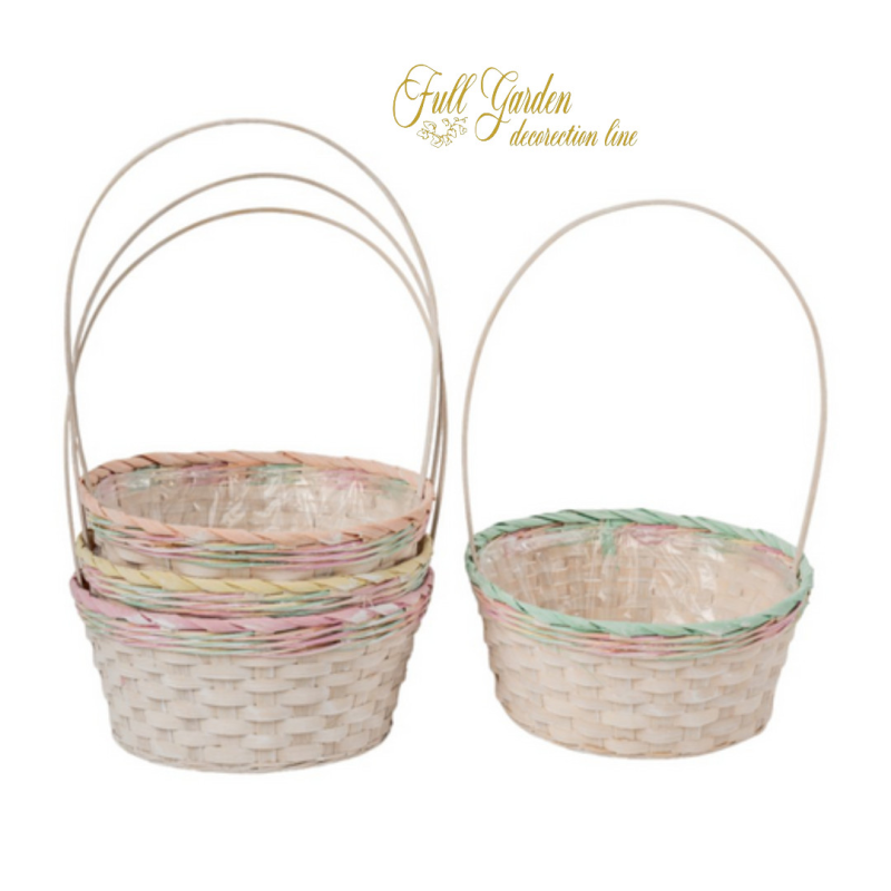 CIOTOLA BAMBU TONDA BORDO PASTELLO D.25H12/44