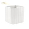 CUBO RIGATA  CERAMICA BIANCO  H116X115X115