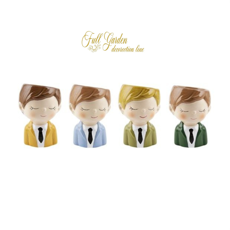 VASO BIMBO CERAMICA  4 COLORI ASSORTITI H89X61X62