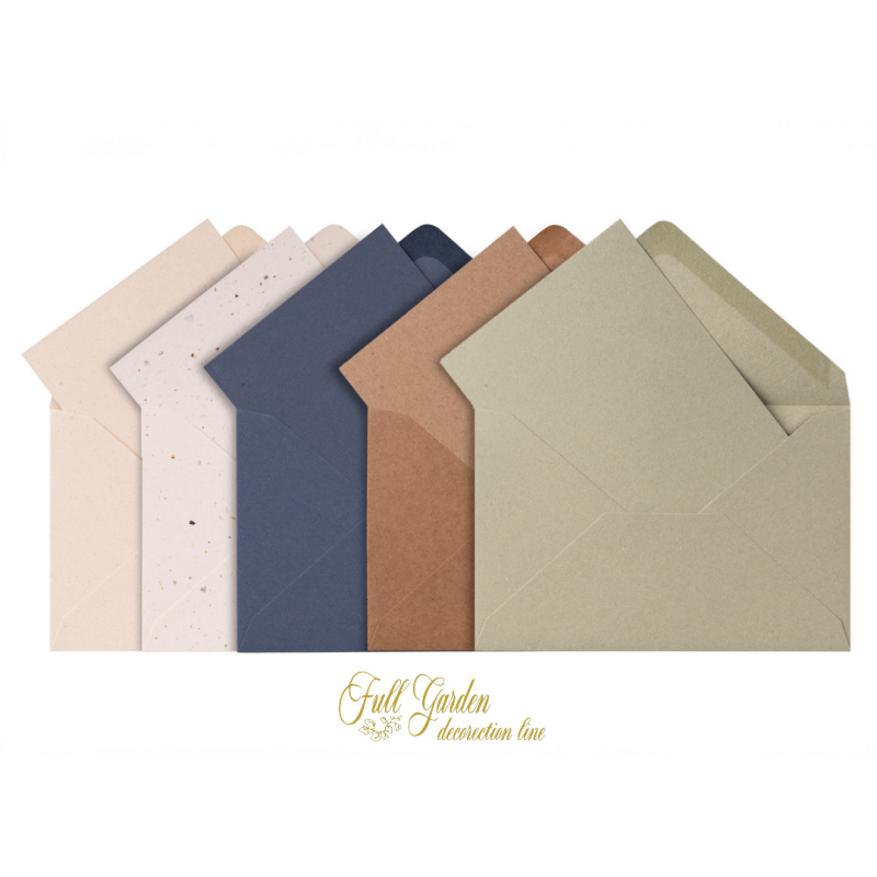 BIGLIETTO + BUSTA RICICLATA  ASS F.TO 7X11 150PZ