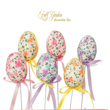 PICK UOVA S/6 CON FIORELLINI 3 MIX COL H6/40