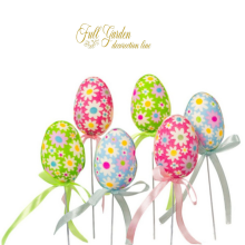 PICK UOVA S/6 CON FIORELLINI 3 MIX COL H6/40