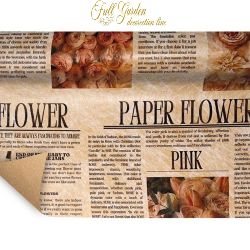 BOBINA PAPERFIBRA FLOWER ROSA 510X9MT
