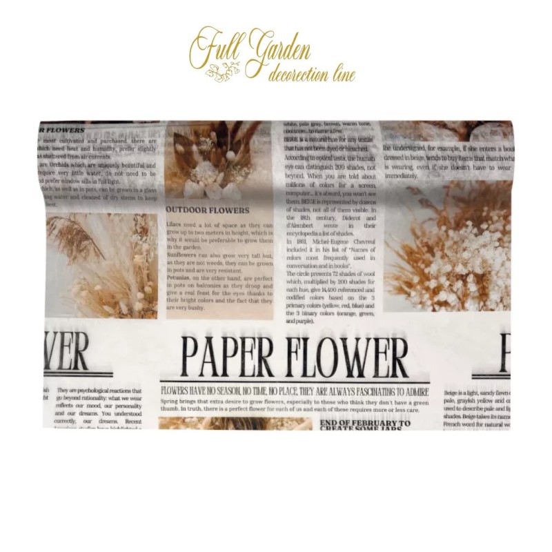 BOBINA PAPERFIBRA FLOWER AVORIO 510X9MT