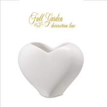 VASETTO CERAMICA CUORE WHITE SHINE 16.8X10.2 H13.5