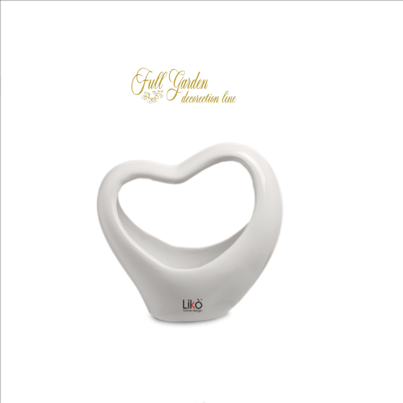 VASETTO CERAMICA CUPIDO WHITE SHINE 21X11 H19.5