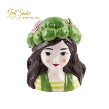 VISO RAGAZZA CACTUS CERAMICA H.166X110X140