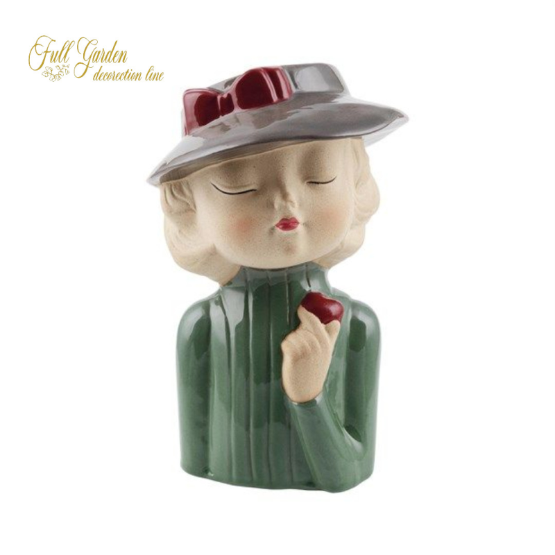 VASO BIMBA CAPPELLO VERDE PICCOLA H151X94X102