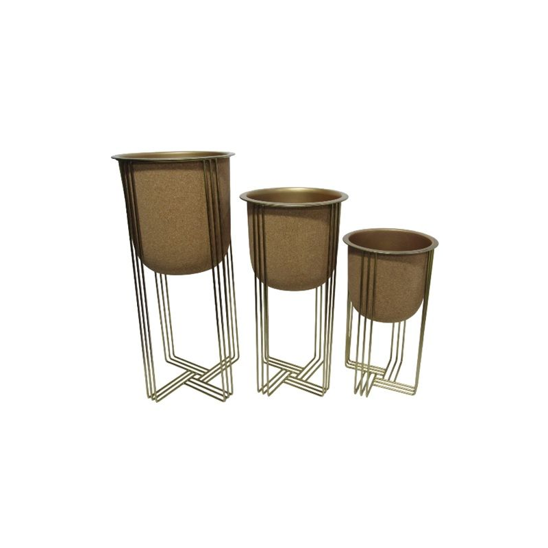 SET 3 PEZZI PORTAPIANTA SUGHERO