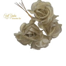 ROSA PICCOLA ORO D.3CM PZ6