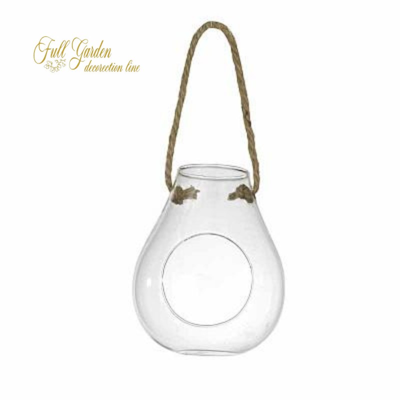 PORTA LUME CON MANICO A CORDA D.12 H 15