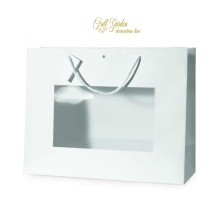 SHOPPER WINDOW KRAFT BIANCA 24X19,5+14 PZ12